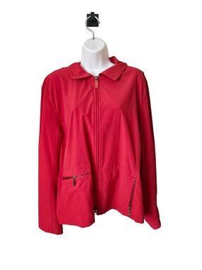 Zenergy by Chico's Utility Jacket Full-Length Zipper, Sz 3
